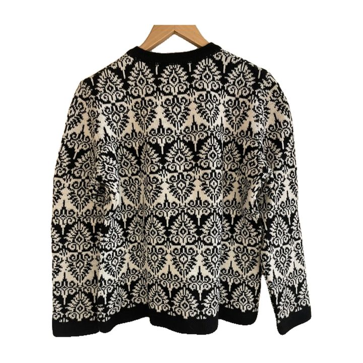 Jacquard cardigan - WHITE AND BLACK