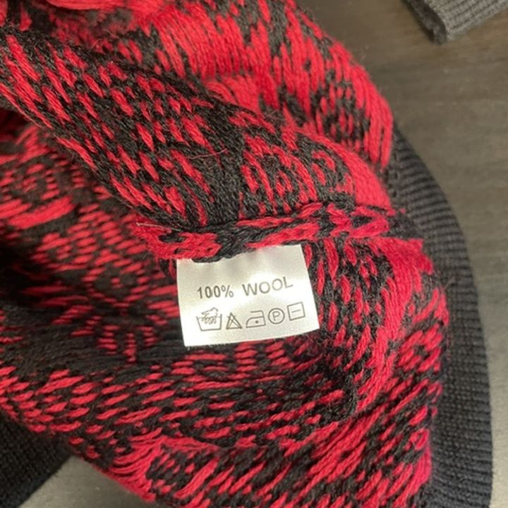 Jacquardkofta - VIT OCH SVART