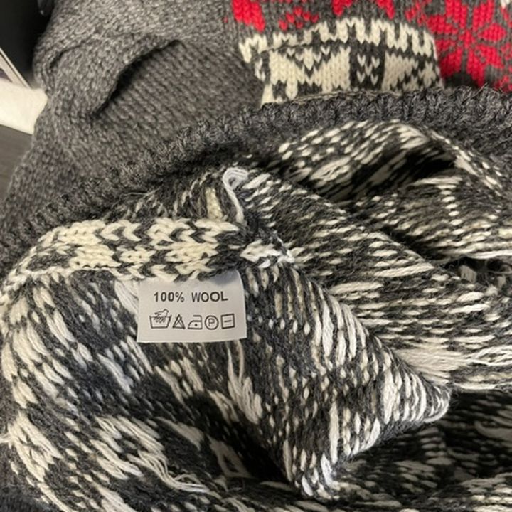 Jacquardtröja - BLÅ, VIT, RÖD