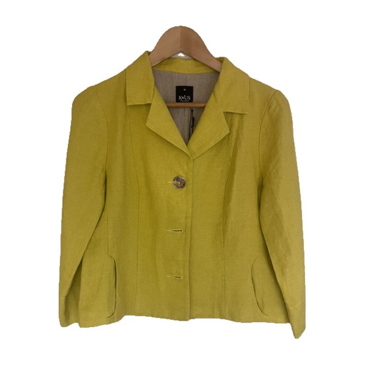 Veste en lin - JAUNE