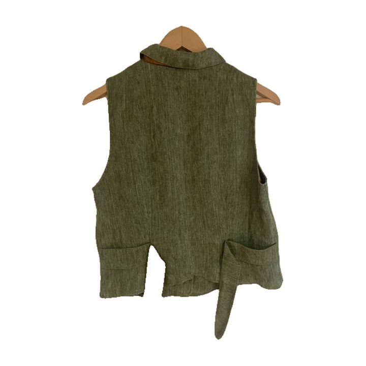 Veste sans manches en lin - VERT