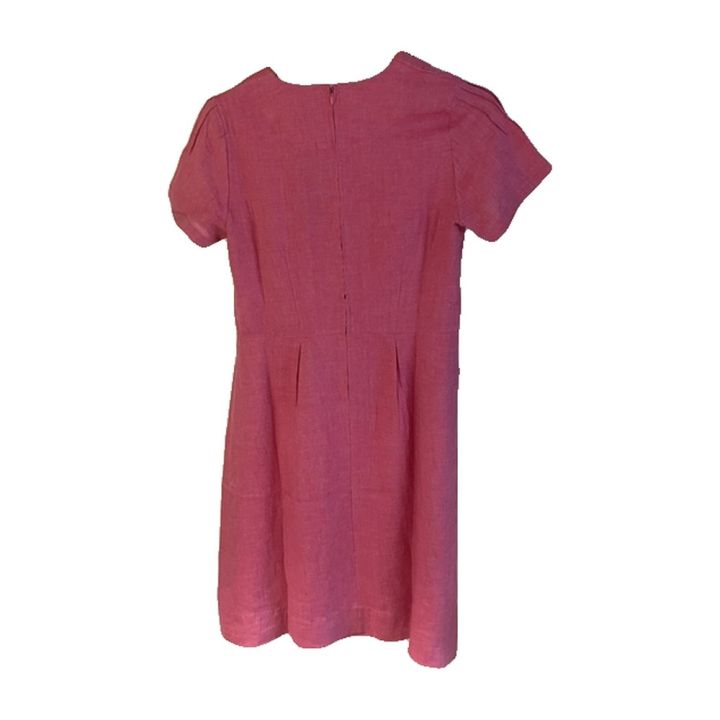 Linneklänning med veck - ROSA