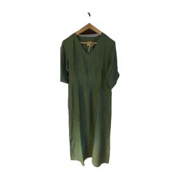 Long linen dress - GREEN
