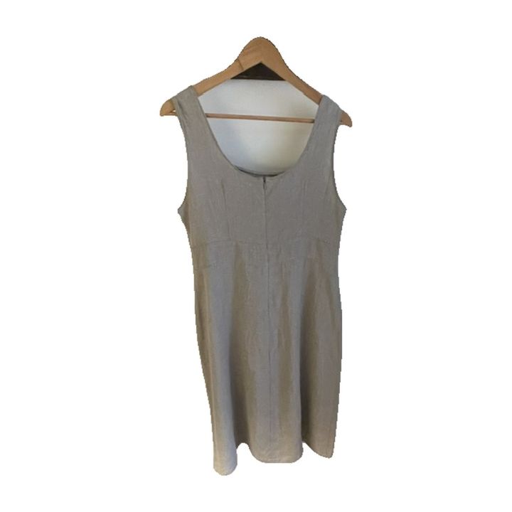 Robe chasuble en lin - BEIGE