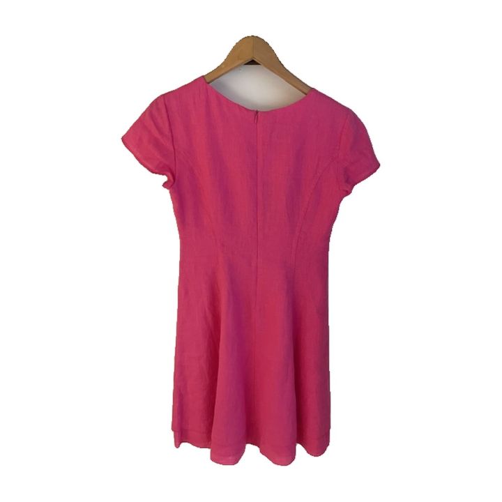 Kortärmad linneklänning - ROSA