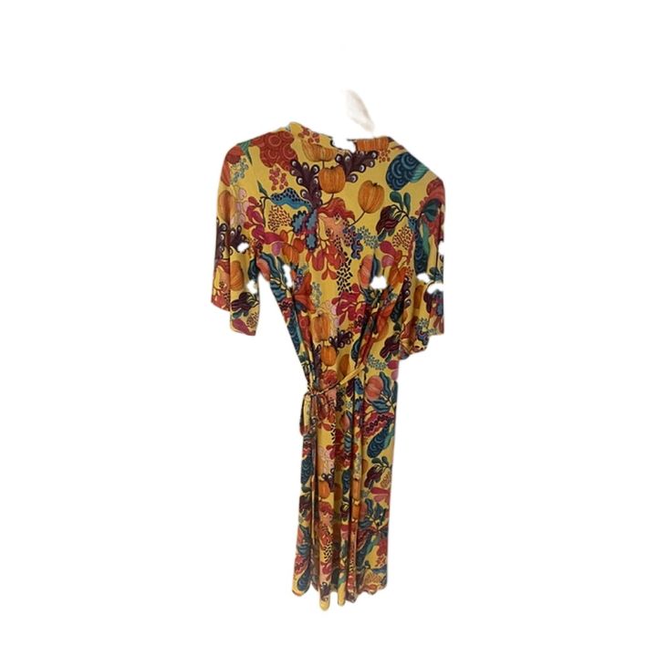 Floral wrap dress - MULTICOLOUR YELLOW