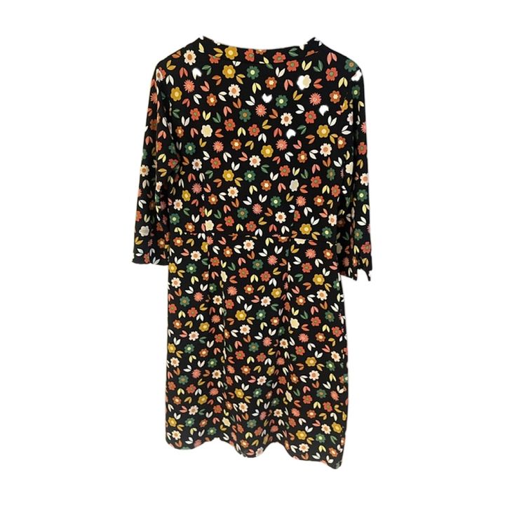 Robe à petites fleurs - NOIR MULTICOLORE