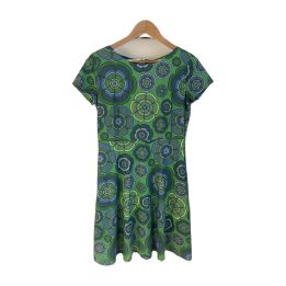 Robe à motifs ronds - VERT ET BLEU