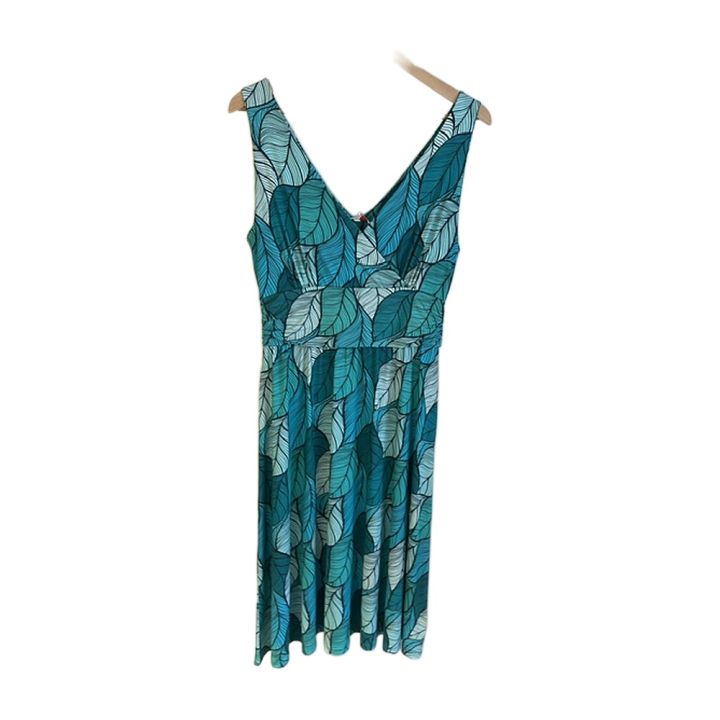 Sleeveless V-neck dress - TURQUOISE