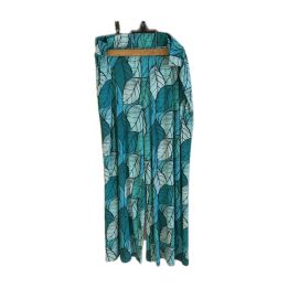 Pantalon large à feuilles - TURQUOISE