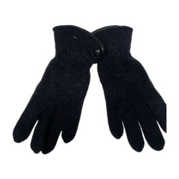 Gloves with button - BLACK