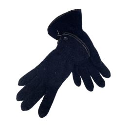 Handskar med knapp - MARINBLÅ