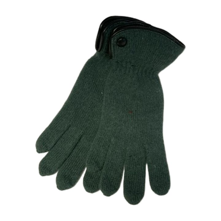 Handskar med knapp - GRÖN