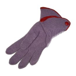 Gloves with button - LILAC