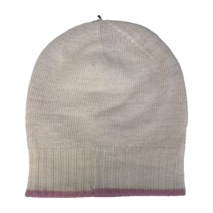 Bonnet réversible, revers - BLANC ET ROSE