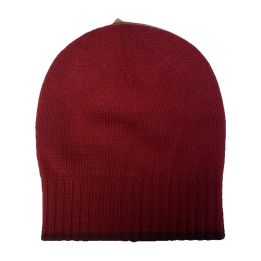 Reversible hat with turn-up - RED AND BURGUNDY