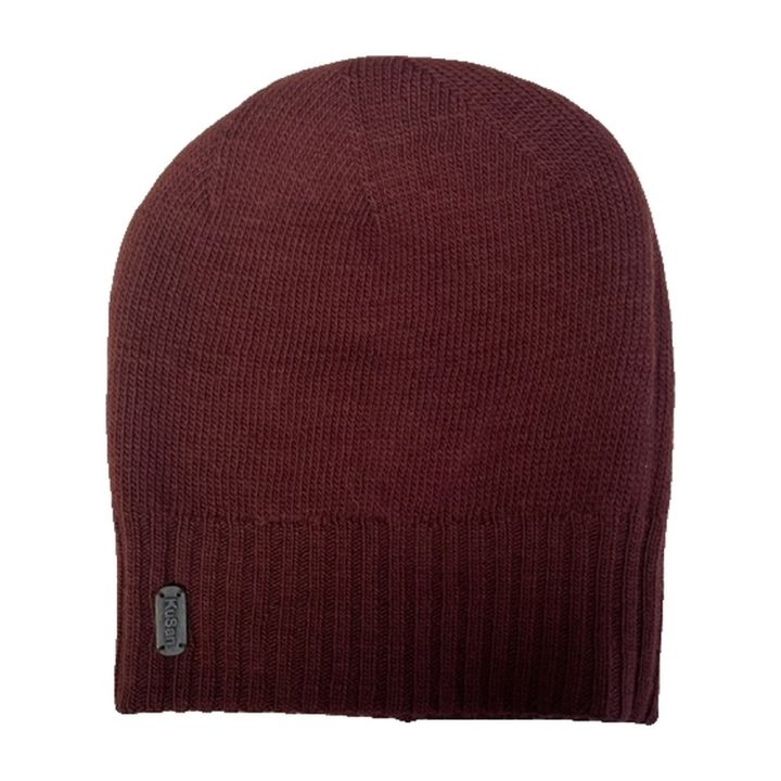 Bonnet réversible, revers - ROUGE ET BORDEAUX