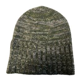 Ribbed marl hat - GREEN AND WHITE