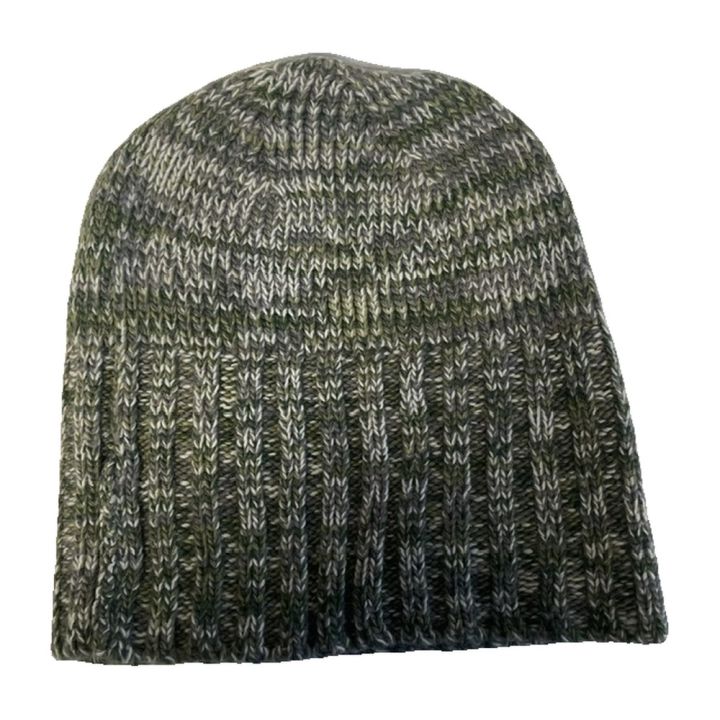 Bonnet côtelé chiné - VERT ET BLANC