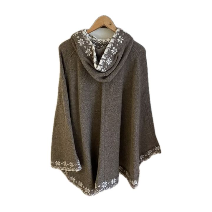 Cape med huva - TAUPE