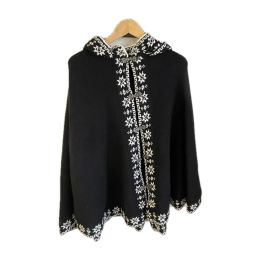 Hooded cape - BLACK