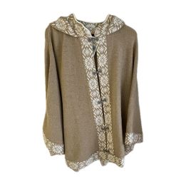 Hooded cape - BEIGE
