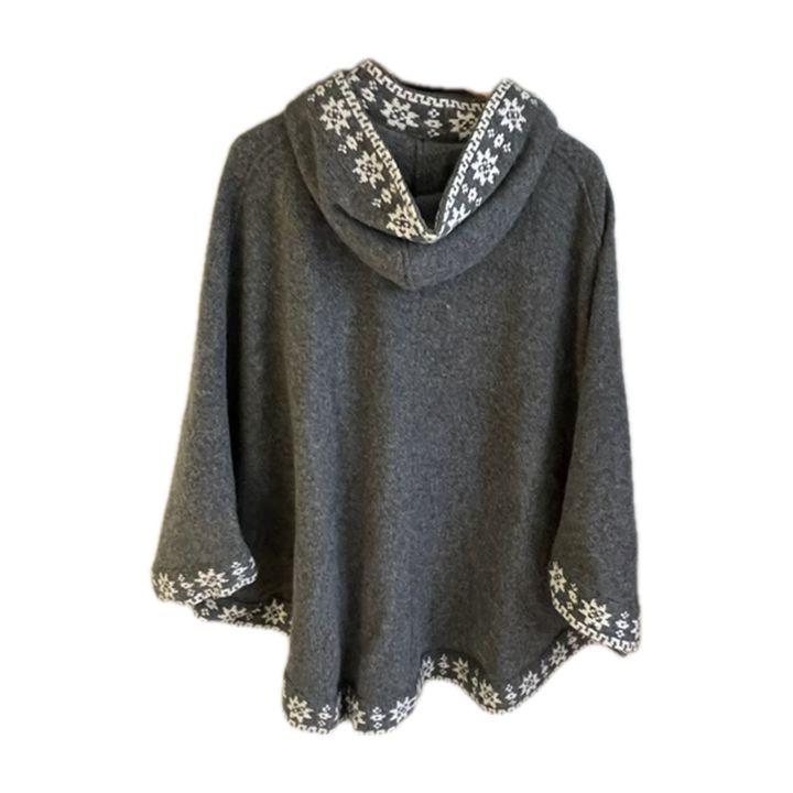 Hooded cape - DARK GREY