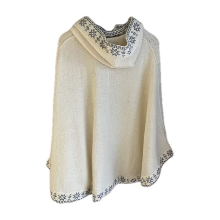 Hooded cape - OFF-WHITE