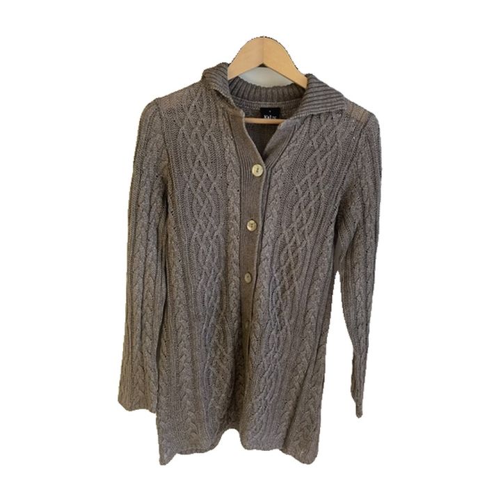 Gilet en maille torsadée - MARRON