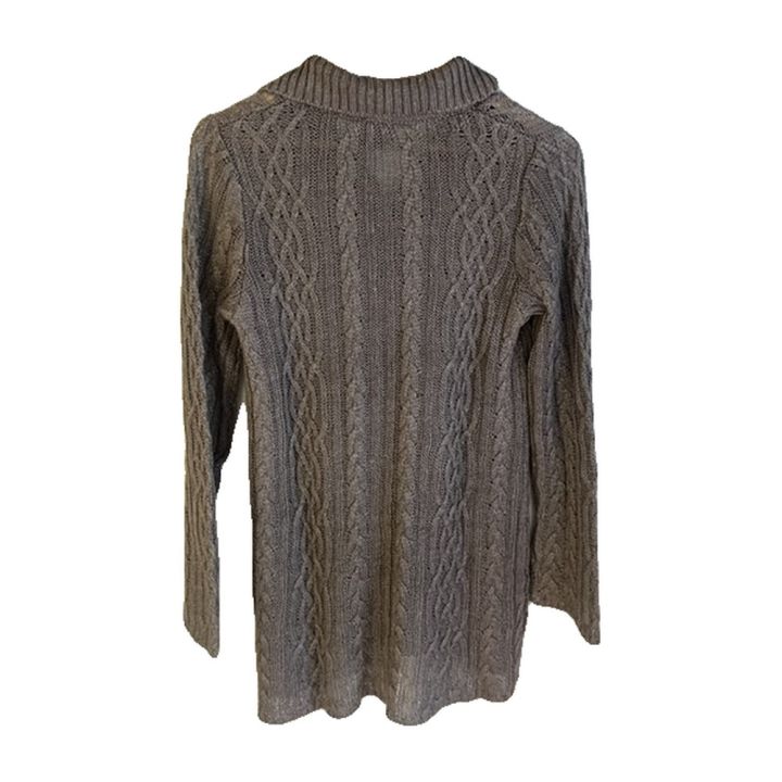 Gilet en maille torsadée - MARRON