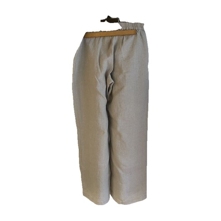 Wide-leg trousers - CREAM