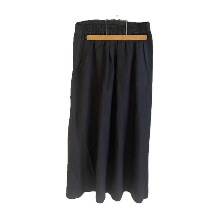 Long flared skirt - BLACK