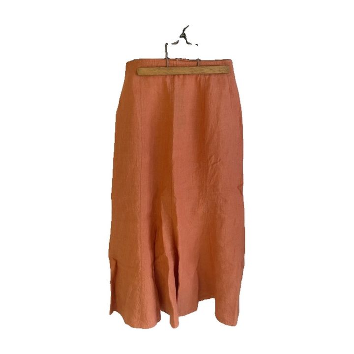 Long flared skirt - ORANGE