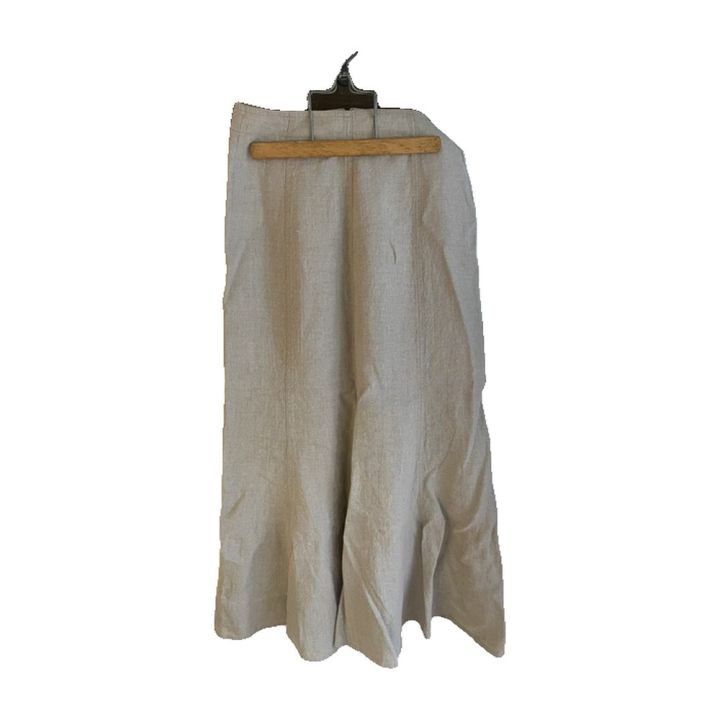 Long flared skirt - CREAM