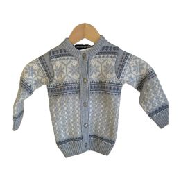 Children's Nordic cardigan - BLUE GREY