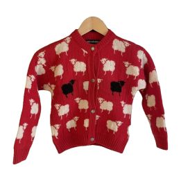 Children's sheep cardigan - RED