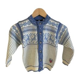 Gilet enfant motif rennes - BLEU