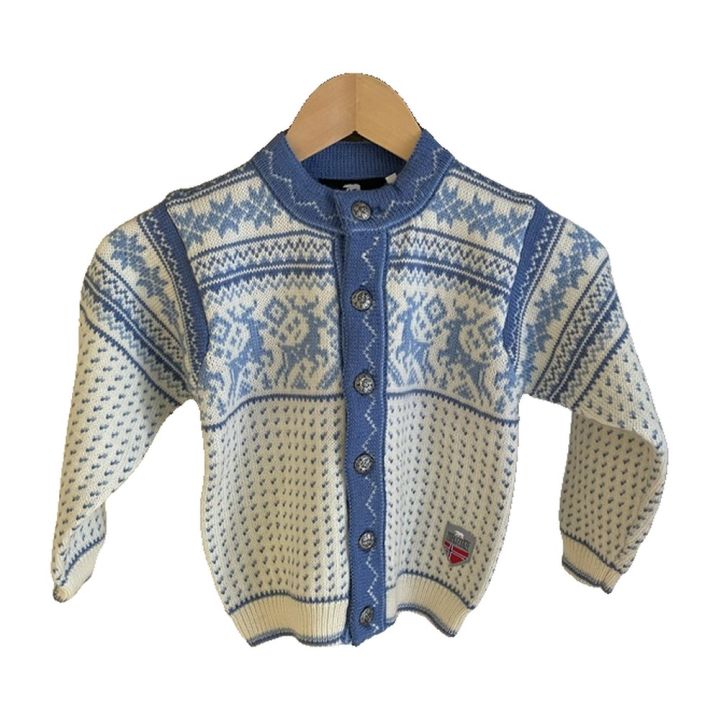 Gilet enfant motif rennes - BLEU