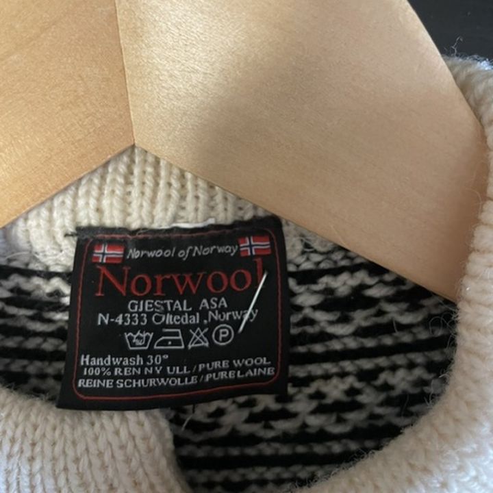 Norwool norsk barnkofta - VIT