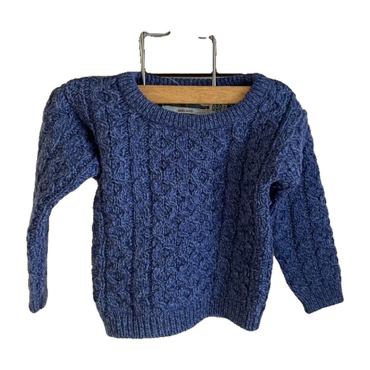 Pull Aran enfant - BLEU