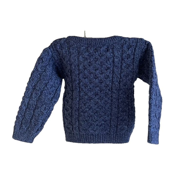 Children's Aran jumper - BLUE