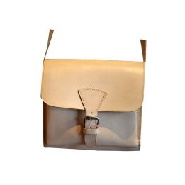 Sac en cuir naturel moyen carré