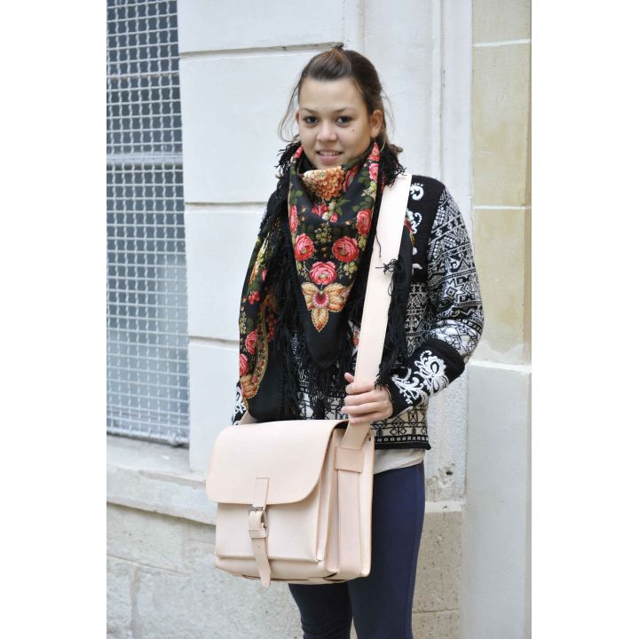 Sac en cuir de vachette grand format