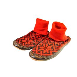 Chaussons-Chaussettes rouge et noir – Kerstin Adolphson