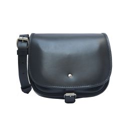Gibecière en cuir noire, taille :20 cm 16 cm