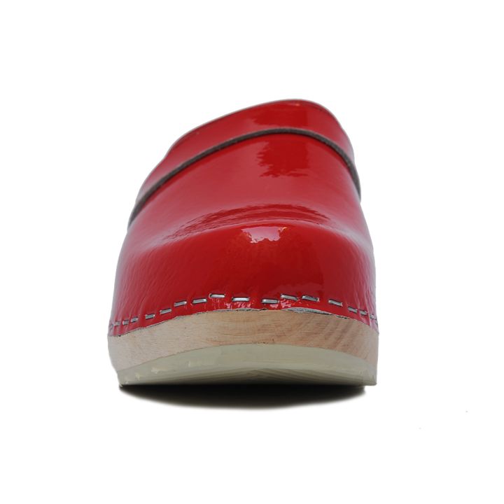 Sabots rouge laqués