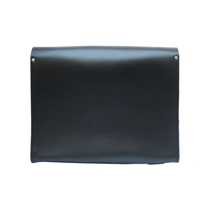 Sac en cuir de vachette grand format - noir