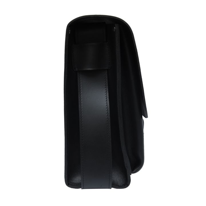 Sac en cuir de vachette grand format - noir