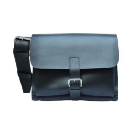 Sac en cuir de vachette grand format - noir